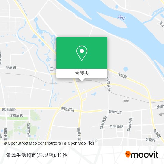 紫鑫生活超市(星城店)地图