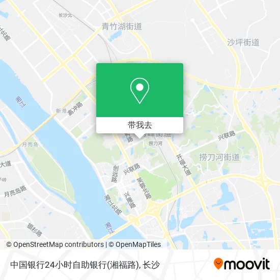 中国银行24小时自助银行(湘福路)地图