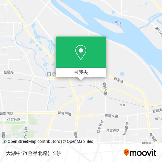 大湖中学(金星北路)地图
