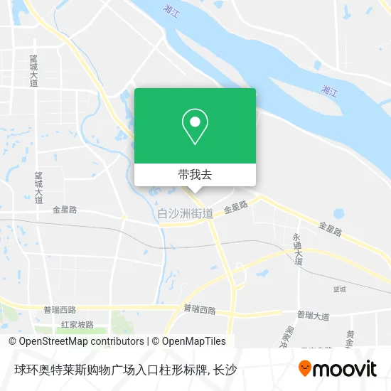 球环奥特莱斯购物广场入口柱形标牌地图