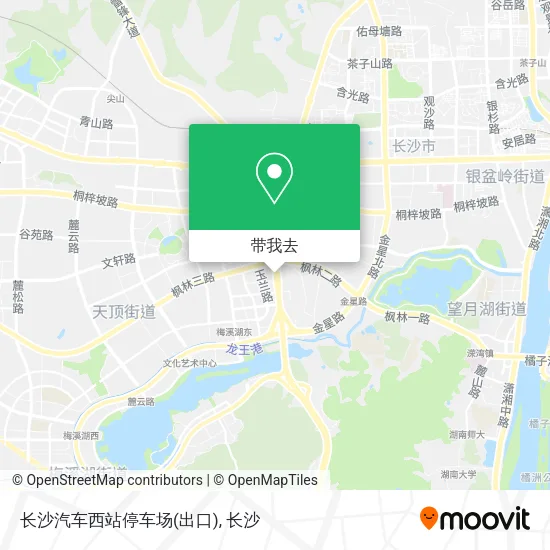 长沙汽车西站停车场(出口)地图