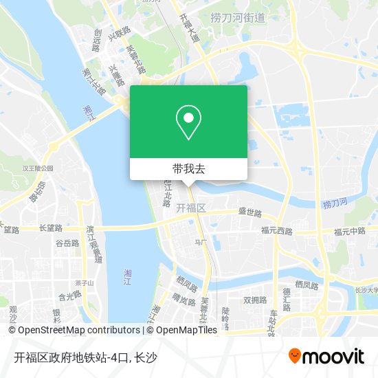 开福区政府地铁站-4口地图