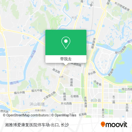 湘雅博爱康复医院停车场-出口地图