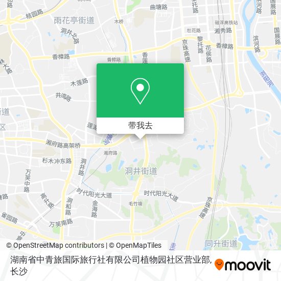 湖南省中青旅国际旅行社有限公司植物园社区营业部地图