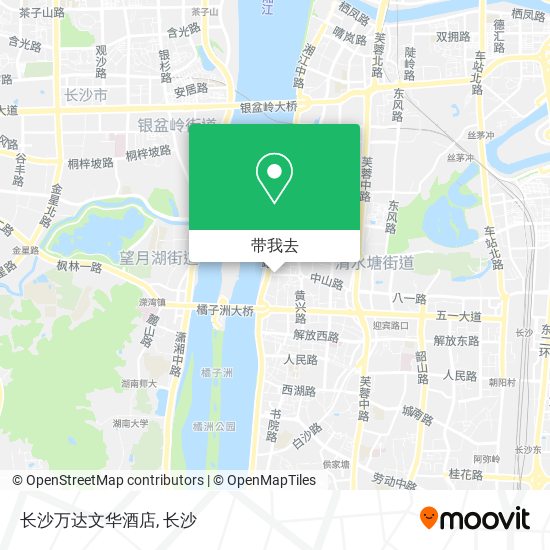 长沙万达文华酒店地图
