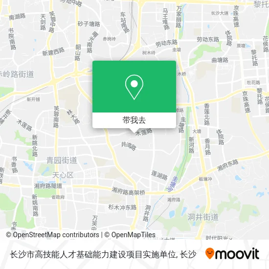 长沙市高技能人才基础能力建设项目实施单位地图