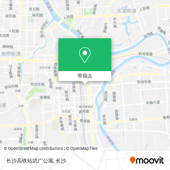 长沙高铁站武广公寓地图