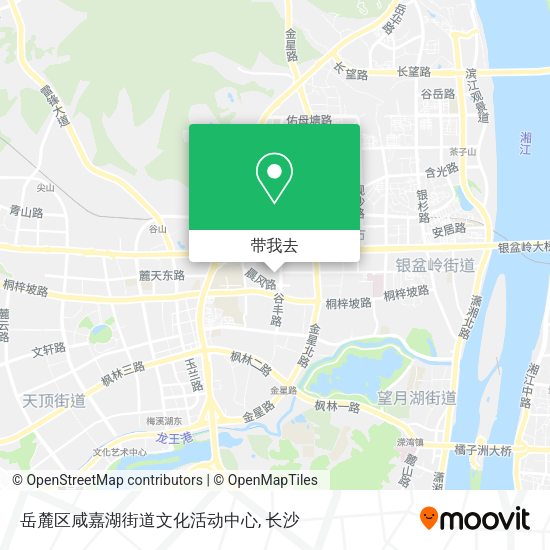 岳麓区咸嘉湖街道文化活动中心地图