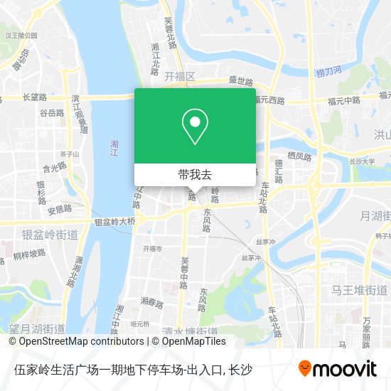 伍家岭生活广场一期地下停车场-出入口地图