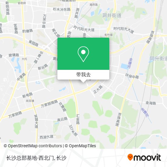 长沙总部基地-西北门地图