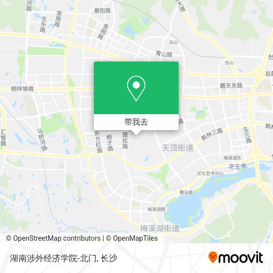 湖南涉外经济学院-北门地图