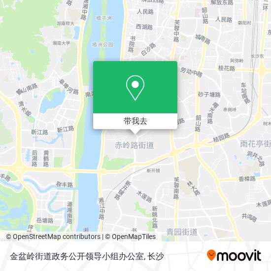 金盆岭街道政务公开领导小组办公室地图