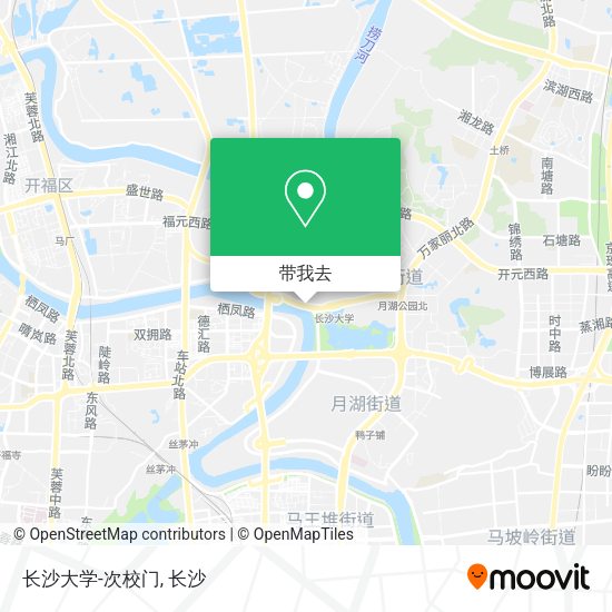 长沙大学-次校门地图