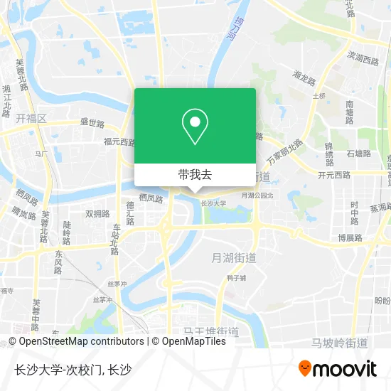 长沙大学-次校门地图