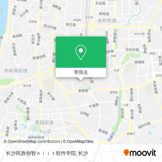 长沙民政创智ｎｉｉｔ软件学院地图