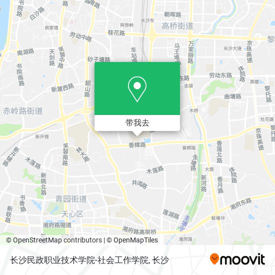 长沙民政职业技术学院-社会工作学院地图