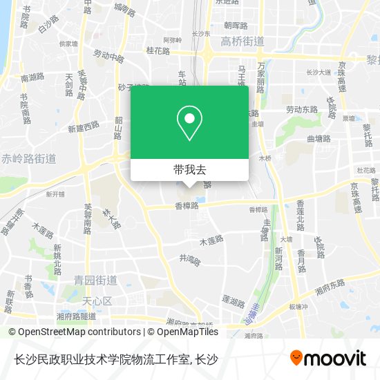 长沙民政职业技术学院物流工作室地图