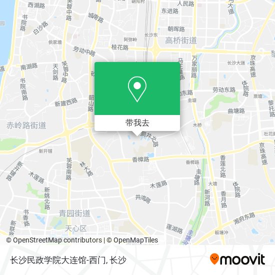 长沙民政学院大连馆-西门地图