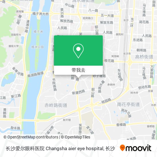 长沙爱尔眼科医院  Changsha aier eye hospital地图