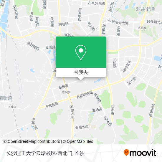 长沙理工大学云塘校区-西北门地图