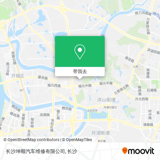长沙坤顺汽车维修有限公司地图