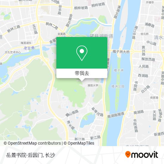 岳麓书院-后园门地图