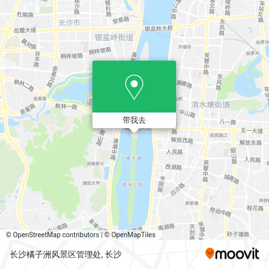 长沙橘子洲风景区管理处地图