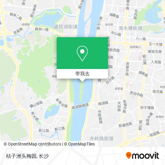 桔子洲头梅园地图