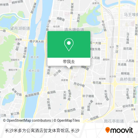 长沙米多方公寓酒店贺龙体育馆店地图