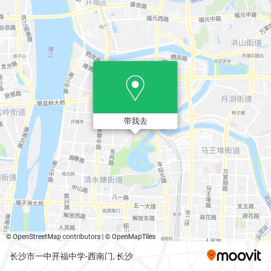 长沙市一中开福中学-西南门地图