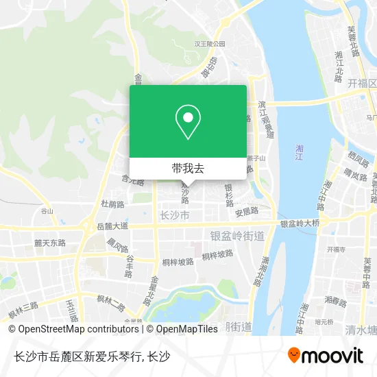 长沙市岳麓区新爱乐琴行地图