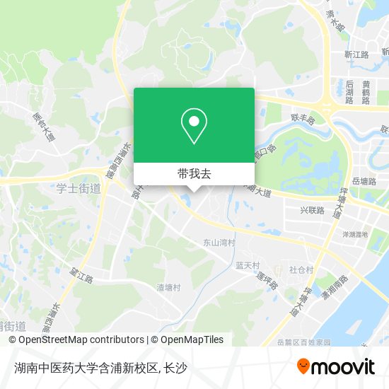 湖南中医药大学含浦新校区地图