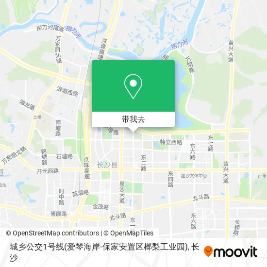 城乡公交1号线(爱琴海岸-保家安置区榔梨工业园)地图