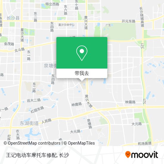 王记电动车摩托车修配地图
