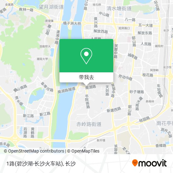 1路(碧沙湖-长沙火车站)地图