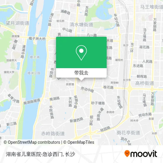 湖南省儿童医院-急诊西门地图