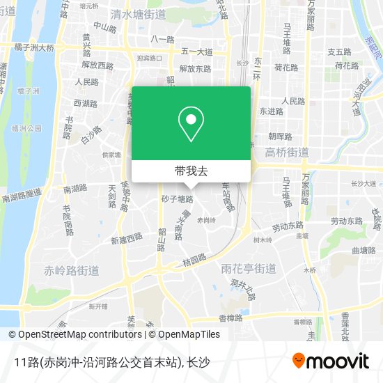 11路(赤岗冲-沿河路公交首末站)地图