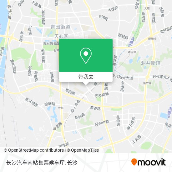 长沙汽车南站售票候车厅地图
