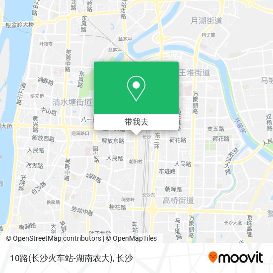 10路(长沙火车站-湖南农大)地图