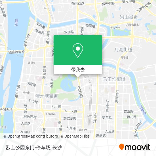 烈士公园东门-停车场地图
