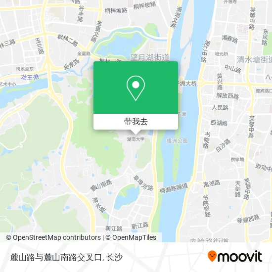 麓山路与麓山南路交叉口地图