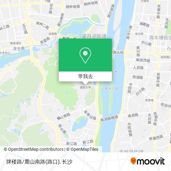 牌楼路/麓山南路(路口)地图