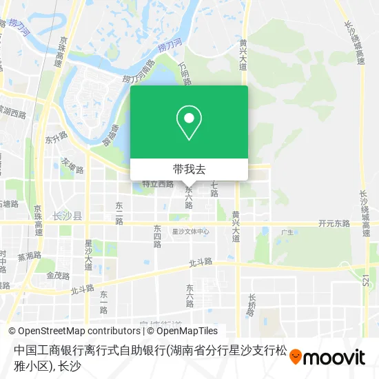 中国工商银行离行式自助银行(湖南省分行星沙支行松雅小区)地图