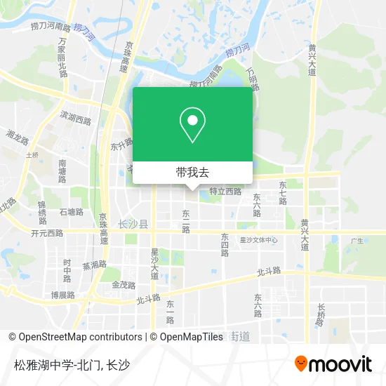 松雅湖中学-北门地图