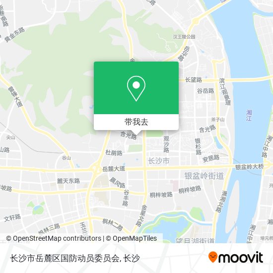 长沙市岳麓区国防动员委员会地图