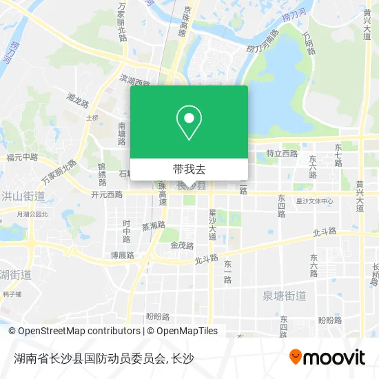 湖南省长沙县国防动员委员会地图