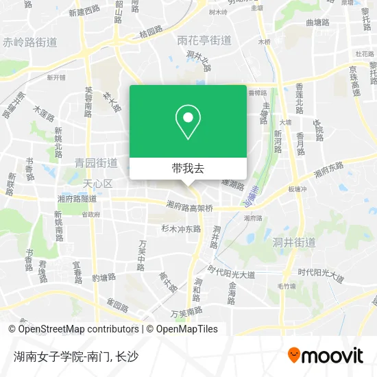 湖南女子学院-南门地图