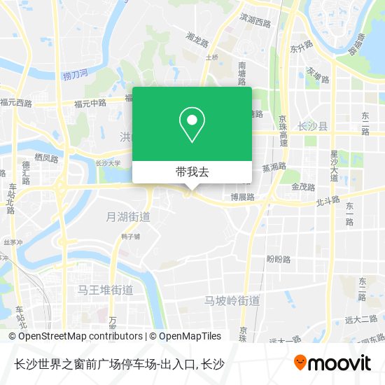 长沙世界之窗前广场停车场-出入口地图