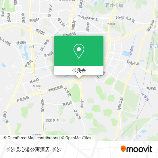 长沙县心港公寓酒店地图