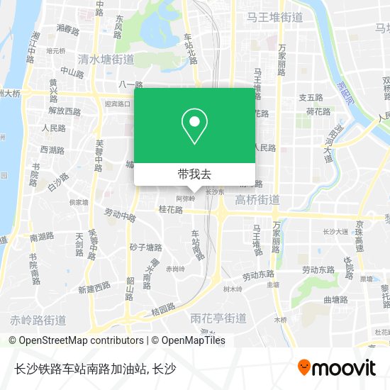 长沙铁路车站南路加油站地图